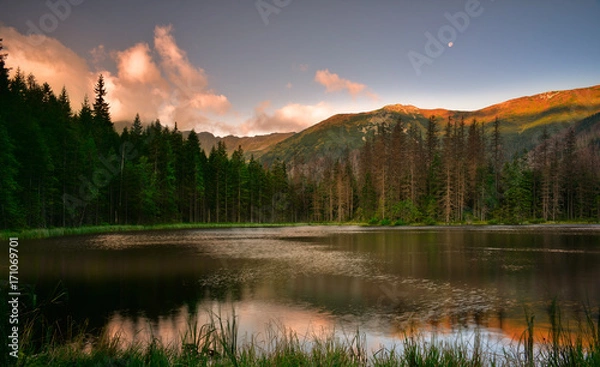 Obraz Sunrise in Tatra mountain at Smreczynski Pond