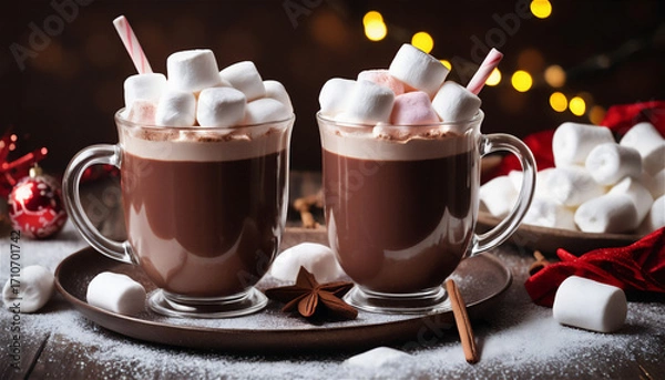 Obraz hot chocolate with marshmallows