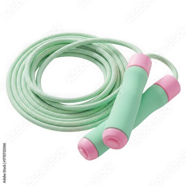 Fototapeta 3d realistic speed jump rope with ergonomic handles for fitness training isolated on transparent background