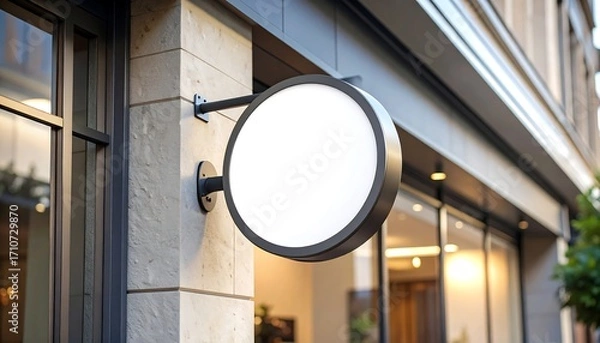 Obraz Empty circular storefront sign