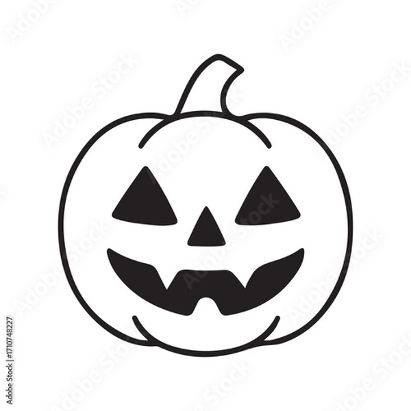 Obraz Smiling Jack-o'-lantern pumpkin for Halloween