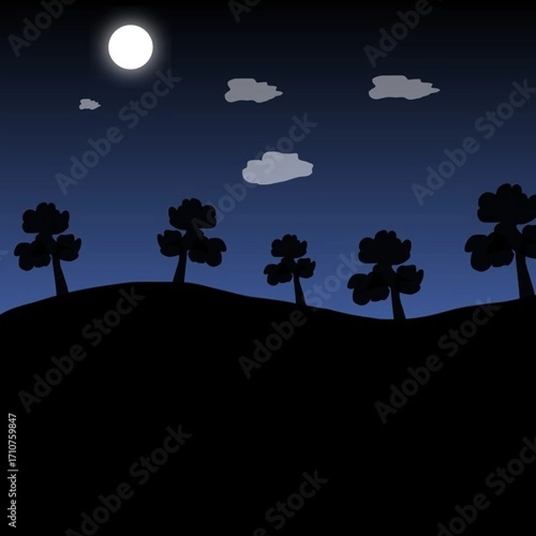 Obraz silhouette of a tree.