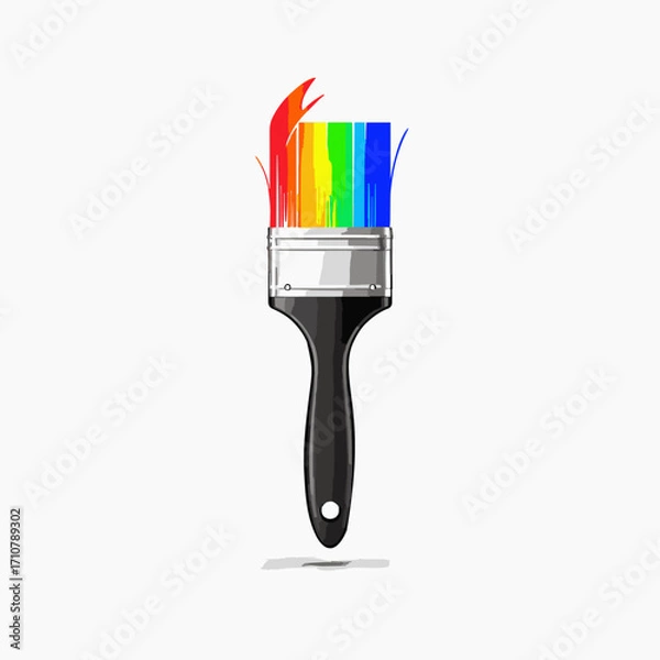 Fototapeta  Paint Brush Icon.generative ai