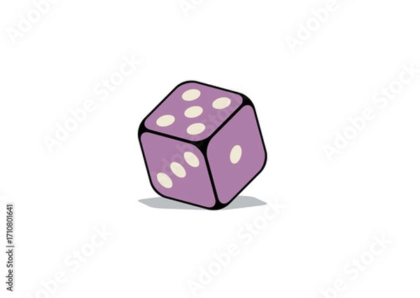 Obraz purple dice, vector 