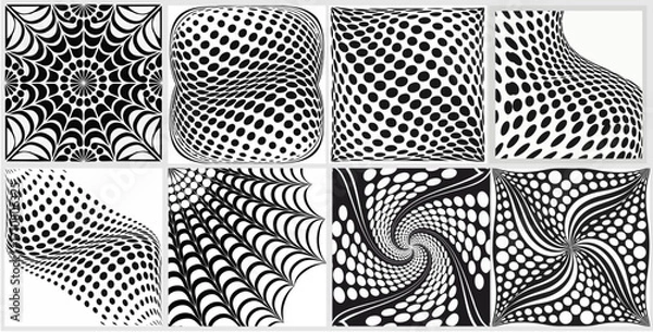 Fototapeta Abstract Optical Illusion Patterns Collection