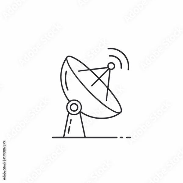 Fototapeta  Extra Satellite Dish Icon.generative ai