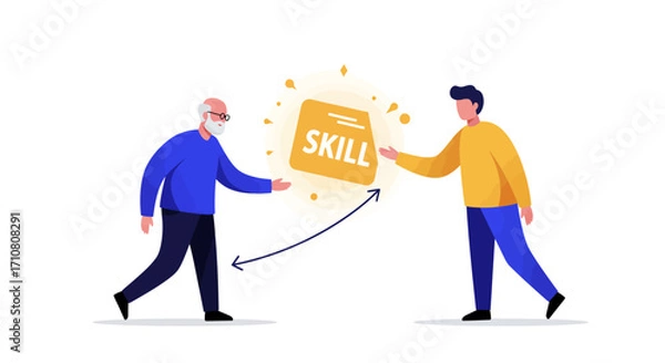 Fototapeta Elevating Expertise: The Definitive Moment of Strategic Skill and Knowledge Transfer