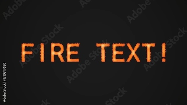 Fototapeta Hand Drawn Custom Cartoon Fire Letters Numbers Title