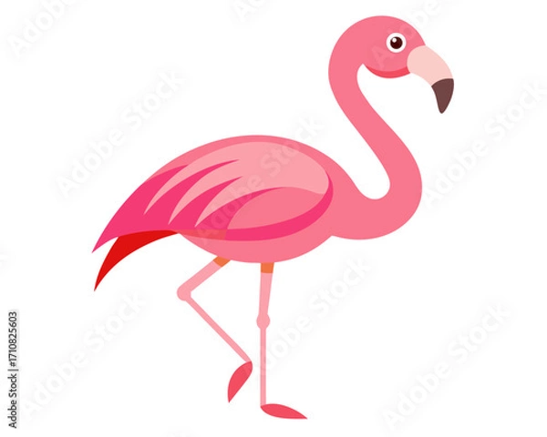 Obraz Pink flamingo  icon,Pink flamingo vector on white background