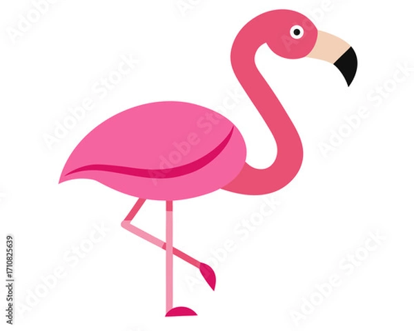 Obraz Pink flamingo  icon,Pink flamingo vector on white background
