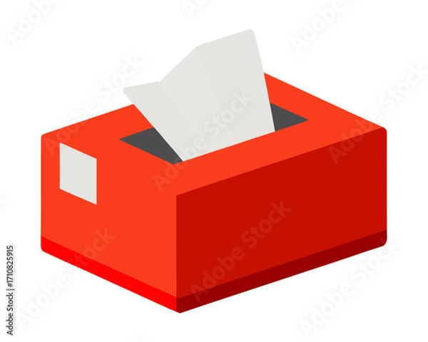 Obraz Tissue box vector icon,Tissue box  vector art white background