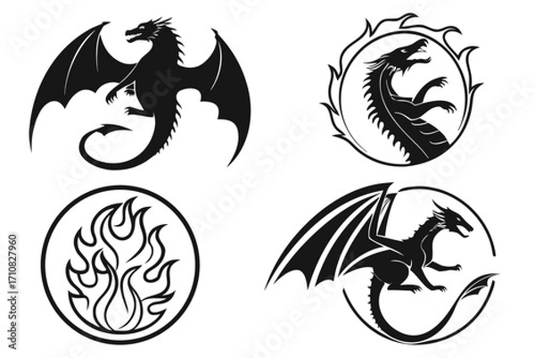 Obraz dragon tattoo design