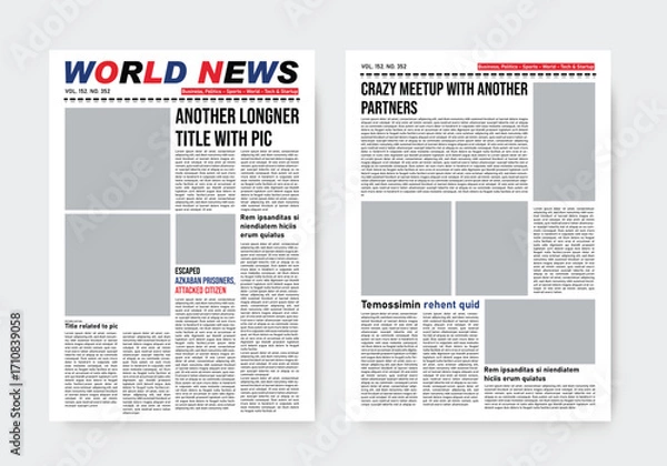 Obraz newspaper template