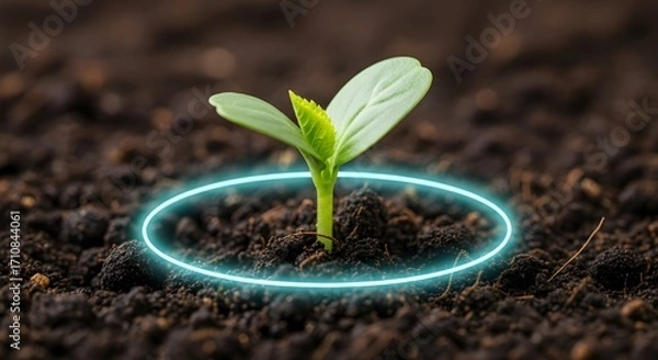 Obraz Futuristic Concept of Plant Growth and Environmental Technology