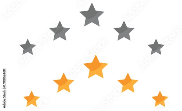 Fototapeta Five star rating  icons. Customer review, feedback and satisfaction symbol vector.