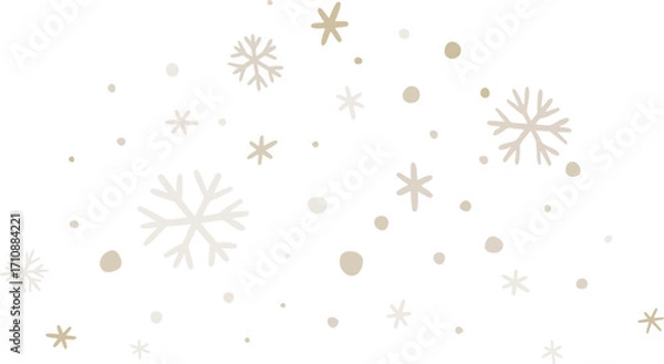 Obraz Falling Snowflake Doodle