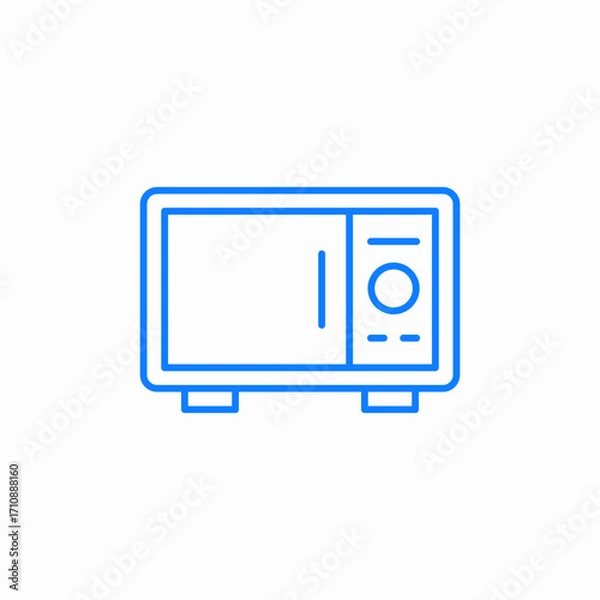 Fototapeta microwave oven icon sign vector