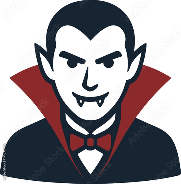 Obraz Dracula Vampire Head Cartoon Vector