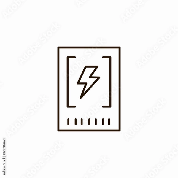 Obraz power source unit icon sign vector