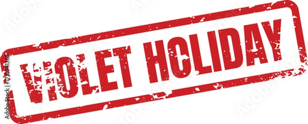 Obraz A red rectangular stamp announces Violet Holiday in bold lettering