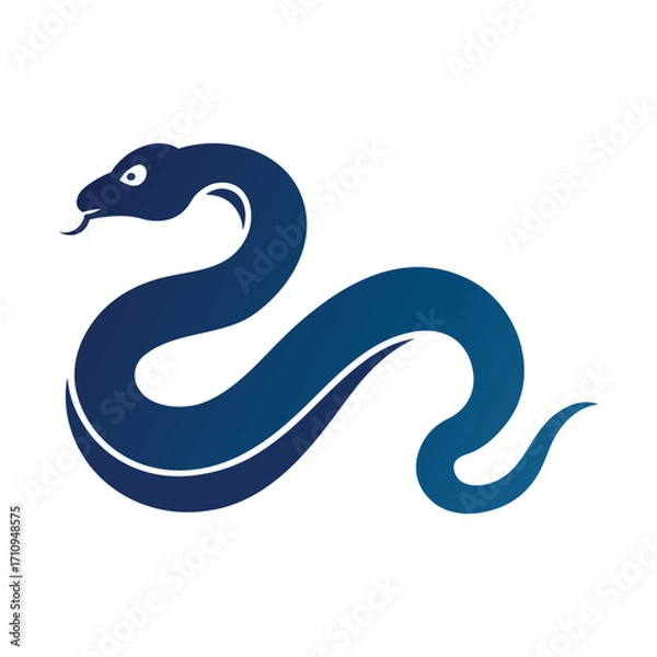 Obraz A snake art logo icon 