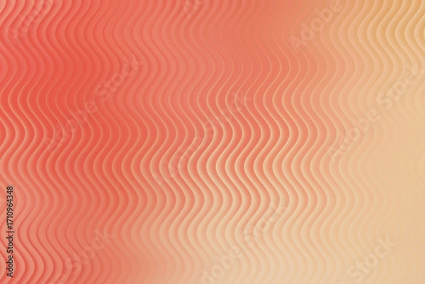 Fototapeta Abstract image featuring wavy lines in shades of peach and light orange gradient color scheme