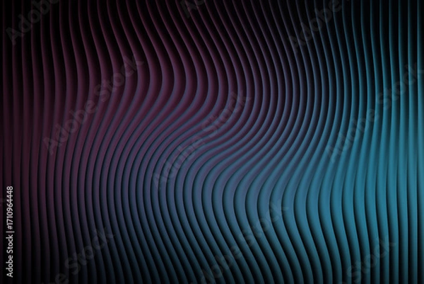 Fototapeta Wavy lines with gradient from purple to blue creating an abstract pattern and interesting texture