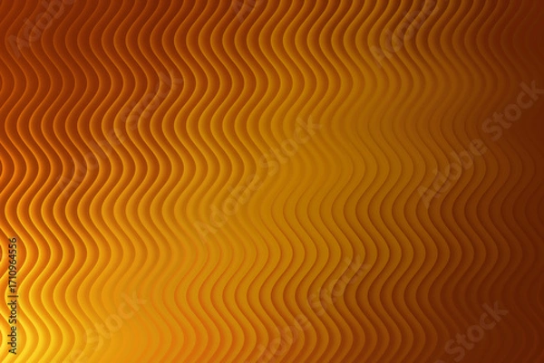 Fototapeta Golden abstract wavy lines pattern with gradient effect and smooth texture for modern design use