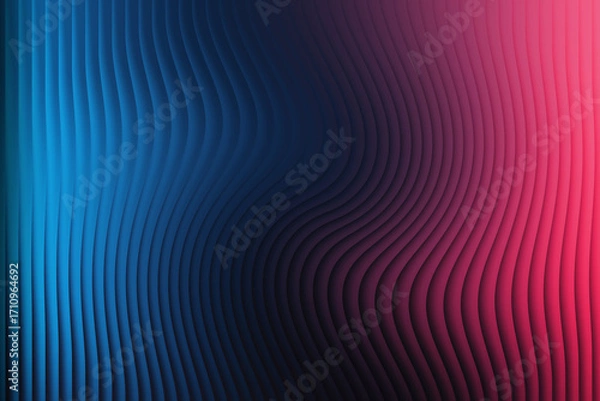 Fototapeta Abstract image showing blue and pink wavy lines with gradient effect and smooth transitions