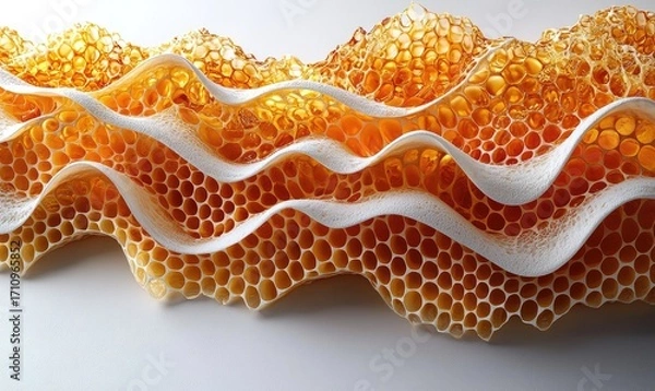 Obraz Abstract honeycomb waves