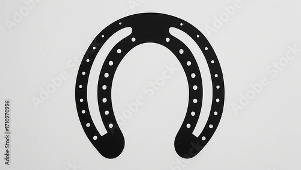 Fototapeta horseshoe on black