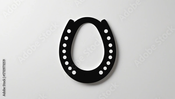 Obraz horseshoe on black
