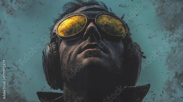 Obraz Pilot against the sky