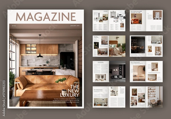 Obraz Minimalist Magazine Layout