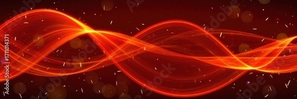 Fototapeta Vibrant, flowing red waves create a dynamic backdrop, embodying energy and motion. ideal for design projects focused on creativity and passion.