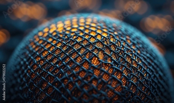 Fototapeta Close-up of a microphone mesh