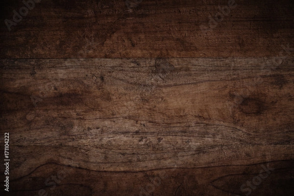 Fototapeta Old grunge dark textured wooden background,The surface of the old brown wood texture