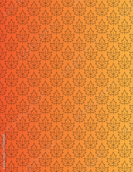 Obraz Maple leaf pattern gradient background