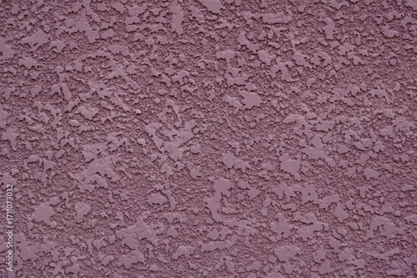 Fototapeta Closeup of plastered exterior wall of mauve color. Textured background.