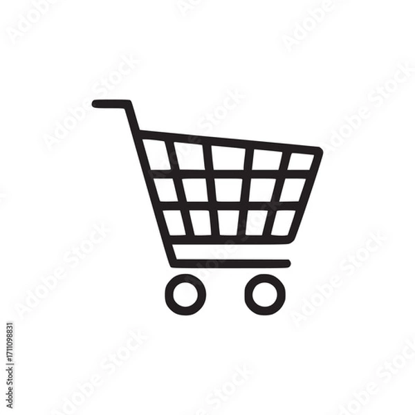 Fototapeta Vector art of shopping cart this ubiquitous symbol represents the act of purchasing goods and services, embodying the essence of commerce and consumerism in the modern retail landscape
