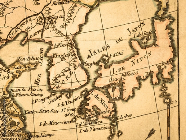 Fototapeta 古地図　東アジア