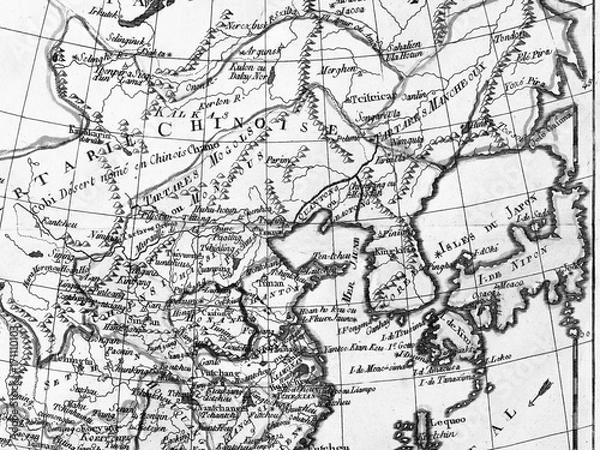 Fototapeta 古地図　東アジア