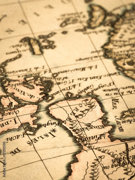 Fototapeta 古地図　朝鮮半島