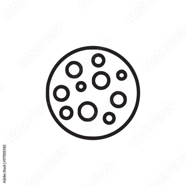 Fototapeta Illustration of a petri dish this simple and clean design is perfect for representing science, biology, or laboratory research in various digital contexts the minimalist style ensures versatility