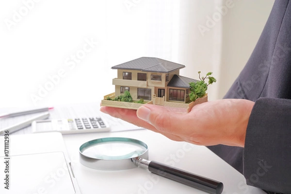 Obraz 不動産の価値を調査するイメージ