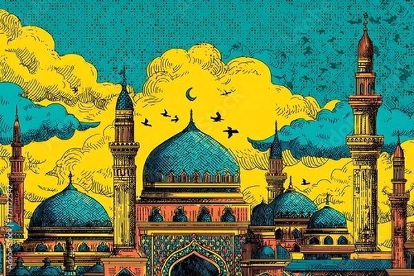Obraz pop art style Islamic New Year