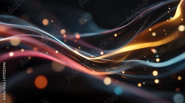Obraz abstract background with glowing lines