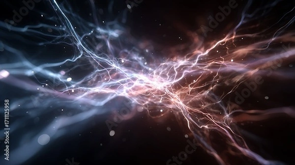 Obraz abstract background with glowing lines