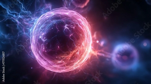 Obraz glowing sphere in the dark