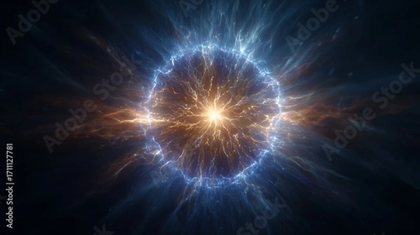 Obraz glowing sphere in the dark